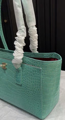 Chanel Cerf Crocodile Embossed Tote Bag