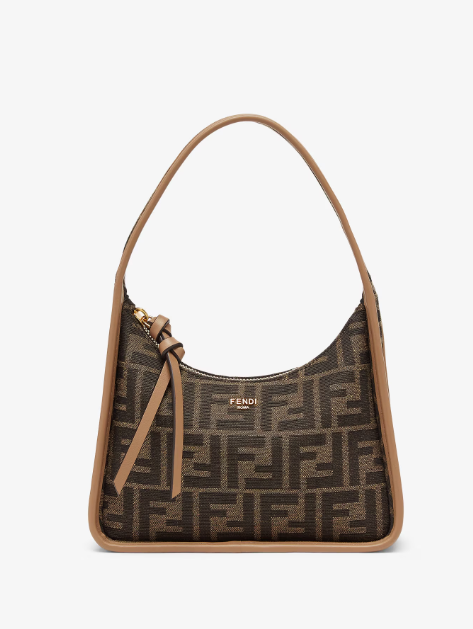 Cuero | Mini Fendessence Brown FF fabric mini-bag