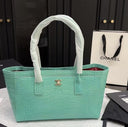 Chanel Cerf Crocodile Embossed Tote Bag