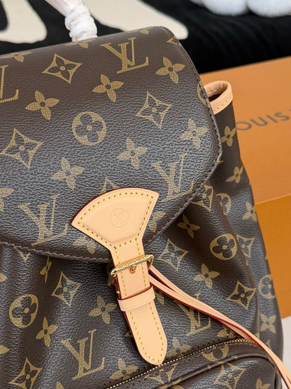 Cuero | Signature Monogram Drawstring Backpack - Brown Monogram