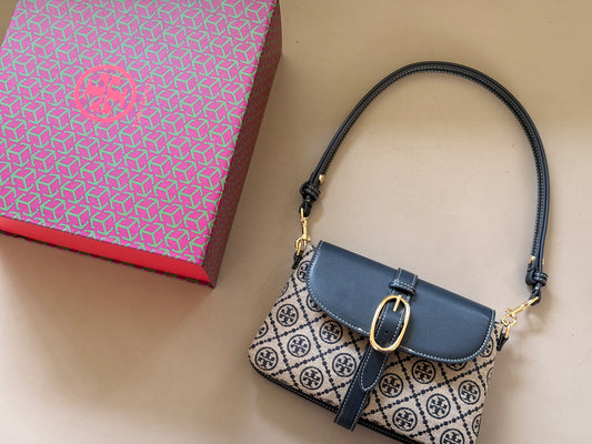 Cuero | Monogram Jacquard Shoulder Bag