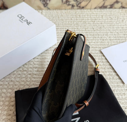 Cuero | Signature Monogram Flap Crossbody Bag - Espresso Monogram