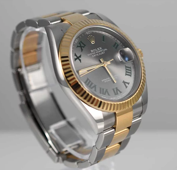 Cuero | Datejust 41 Wimbledon Fullset - oyster lunette cannelée Ref 126333