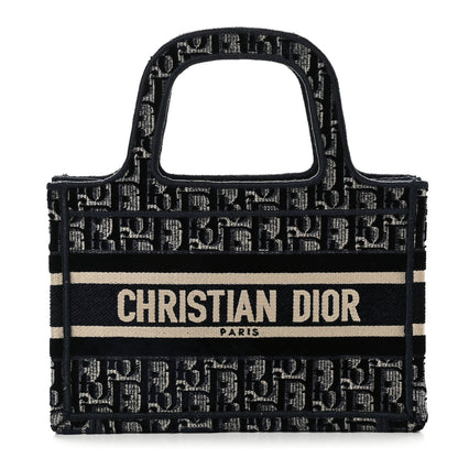 Cuero | Velvet Oblique Embroidered Mini Book Tote