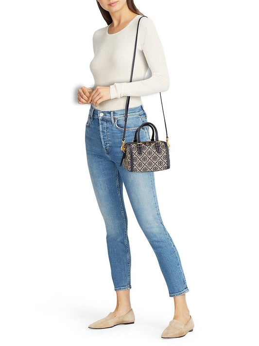 Cuero | Mini Monogram Jacquard Barrel Bag
