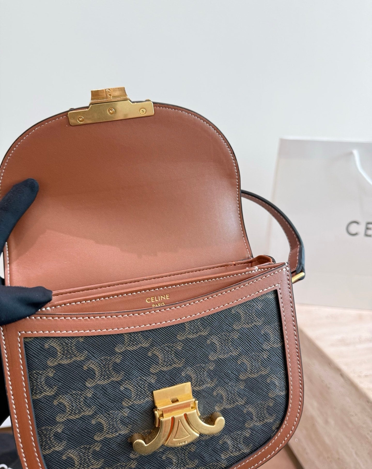 Cuero | Monogram Saddle Crossbody Bag