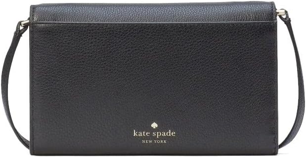 Cuero | Original Kate Spade Marti Leather Flap Wallet Crossbody Black