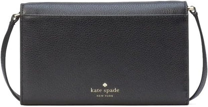 Cuero | Original Kate Spade Marti Leather Flap Wallet Crossbody Black