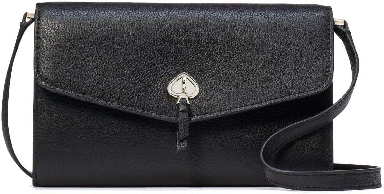 Cuero | Original Kate Spade Marti Leather Flap Wallet Crossbody Black