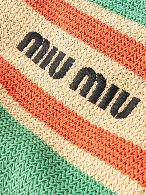 Cuero | Logo-embroidered Straw Tote Bag