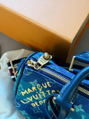 Louis Vuitton Keepall XS Monogram Blue with Graffiti Print