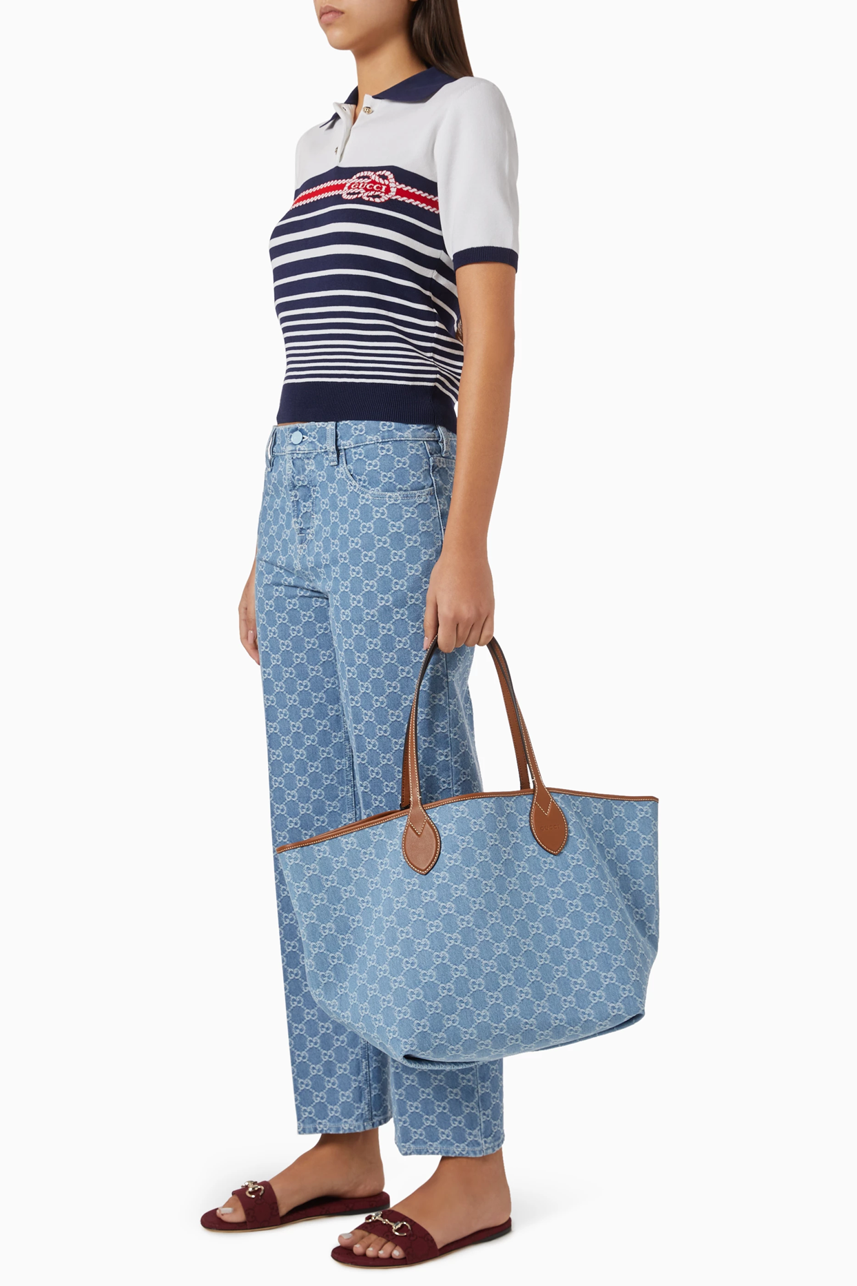 Cuero | Totissima Large Tote Bag in GG Denim