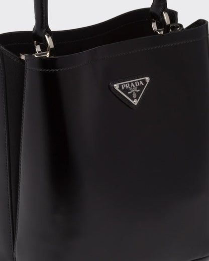 Cuero | Panier small brushed leather bag