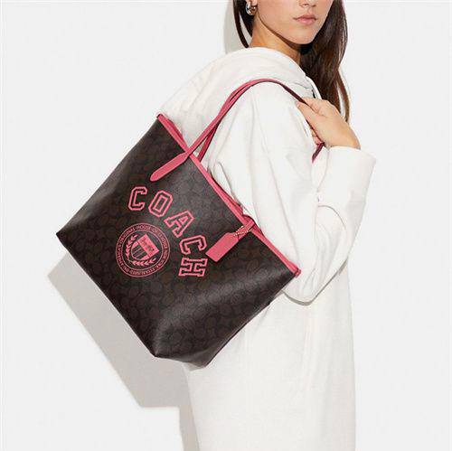Cuero | City Tote In Signature Canvas With Varsity Motif
