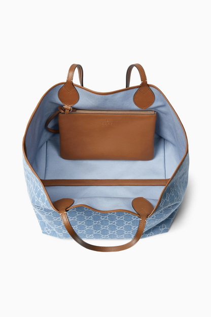 Cuero | Totissima Large Tote Bag in GG Denim