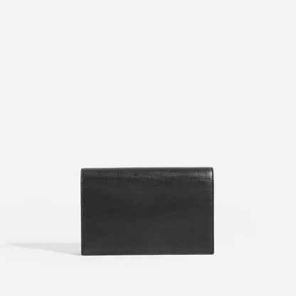 Cuero | Small Kate Tassel Chain Wallet in Black