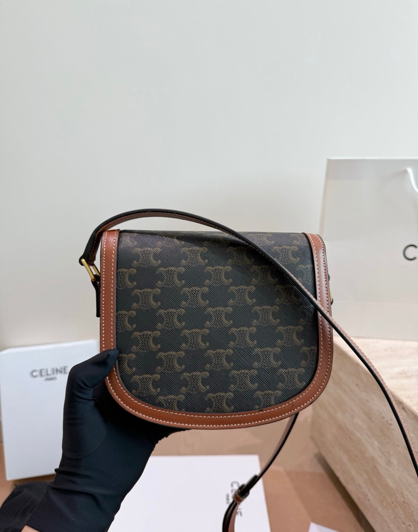 Cuero | Monogram Saddle Crossbody Bag
