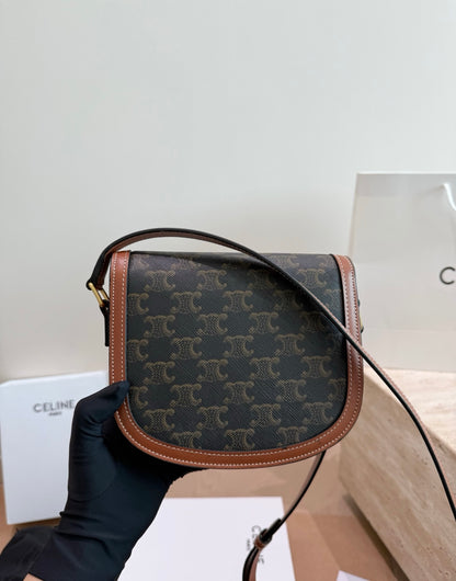 Cuero | Monogram Saddle Crossbody Bag