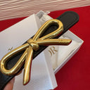 Dior Bow Buckle Leather Belt – Black