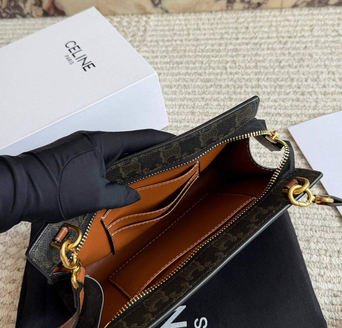 Cuero | Signature Monogram Flap Crossbody Bag - Espresso Monogram