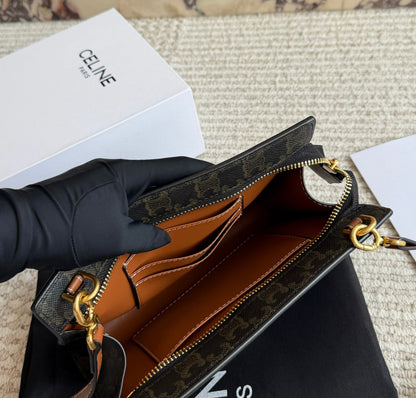 Cuero | Signature Monogram Flap Crossbody Bag - Espresso Monogram