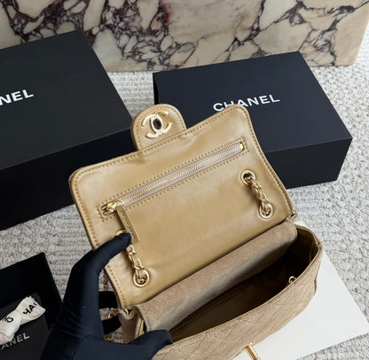 Cuero | Quilted Suede Flap Bag