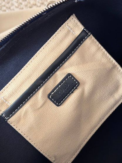 Cuero | Ralph Lauren Cotton Canvas Mini Shopper Tote in Natural