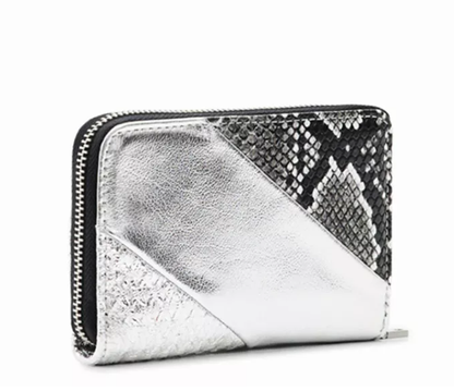 Cuero | Original Desigual Delta Silver Wallet