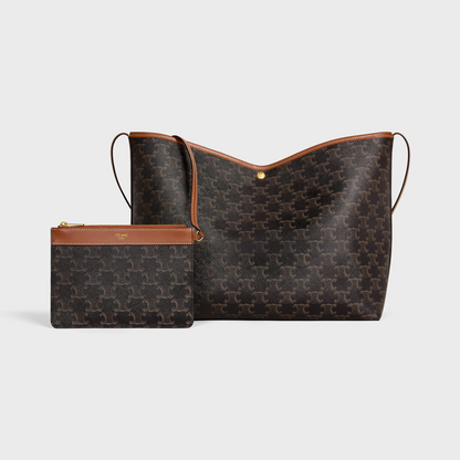 Cuero | SOFT SHOPPER BAG IN Triomphe Canvas and Calfskin
