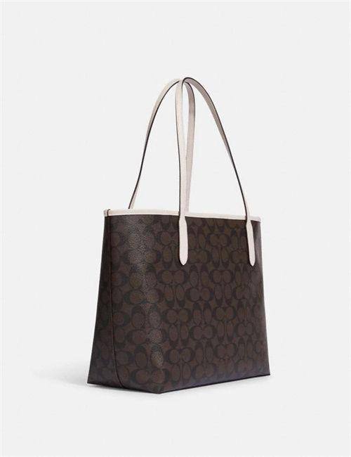 Cuero | City Tote In Signature Canvas With Varsity Motif