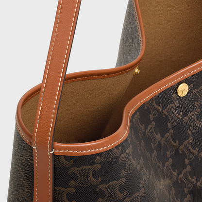 Cuero | SOFT SHOPPER BAG IN Triomphe Canvas and Calfskin