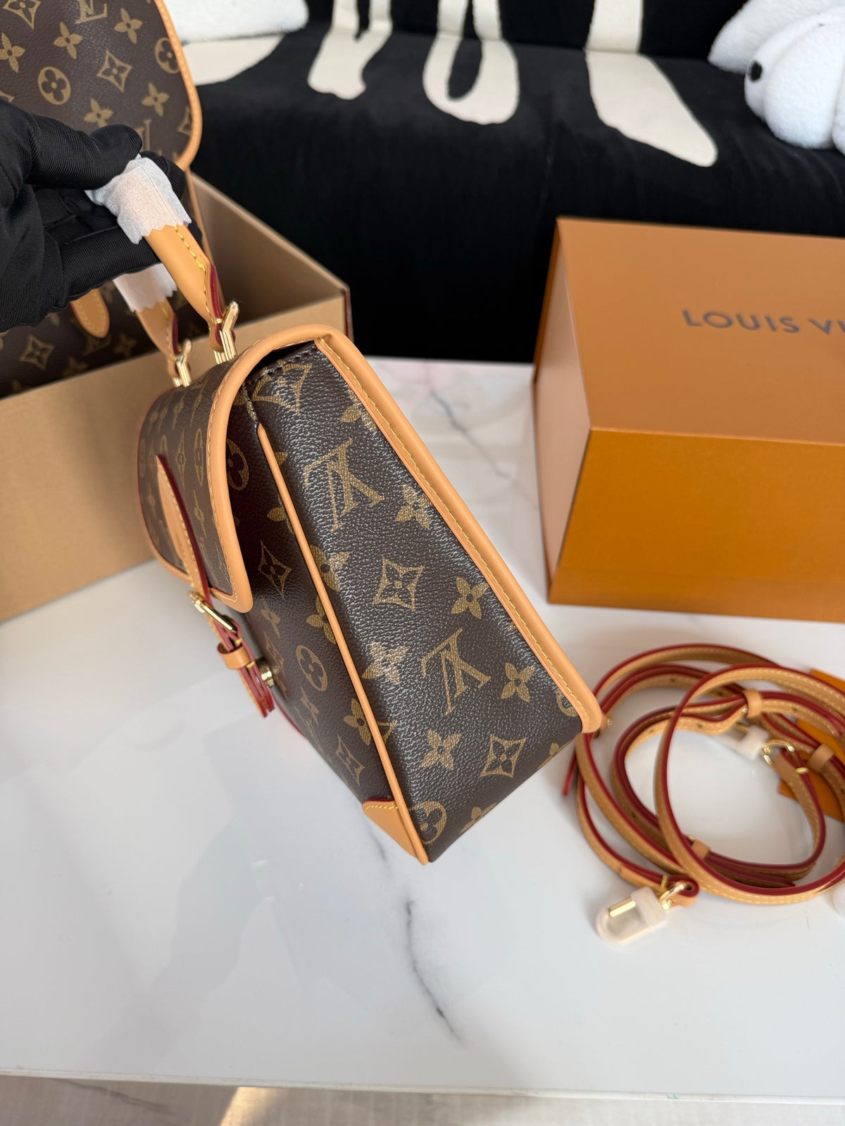 Cuero | Signature Monogram Buckle Top Handle Bag - Brown Monogram
