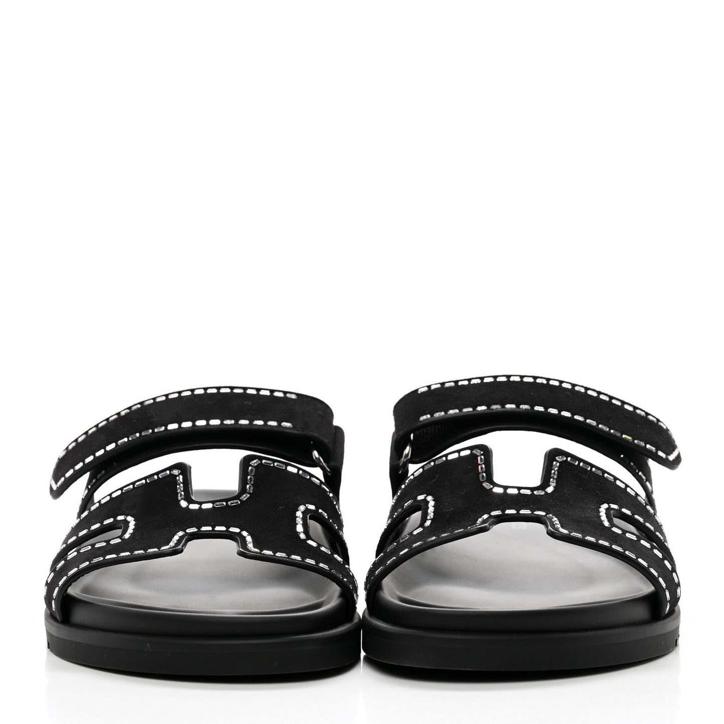 Cuero | Suede Crystal Chypre Sandals
