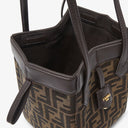 Fendi Origami Mini Brown FF jacquard fabric mini bag