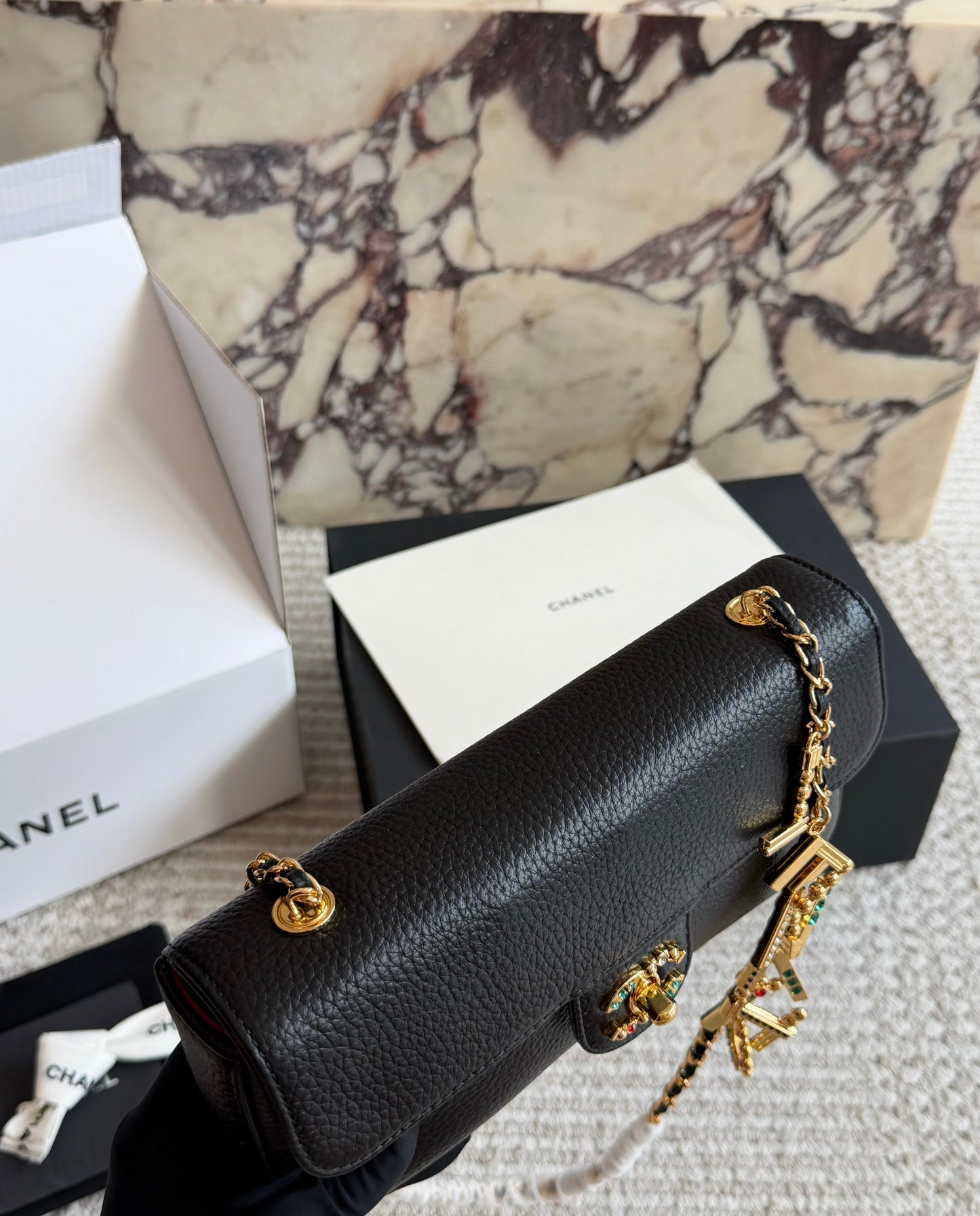 Cuero | Charm Chain Flap Bag