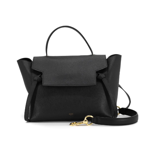 Cuero | Black Grained Calfskin Bag