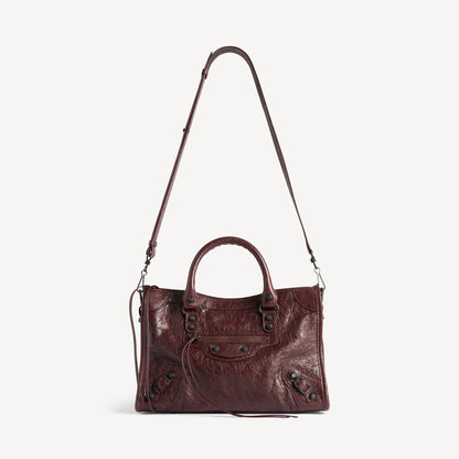 Cuero | WOMEN'S LE CITY BAG SMALL IN DARK BURGUNDY