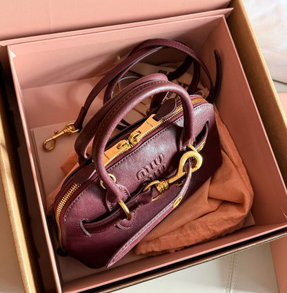 Cuero | Signature Heritage Mini Bag - Burgundy