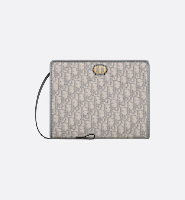 Cuero | Gray Oblique Jacquard 30 Montaigne Dea Pouch