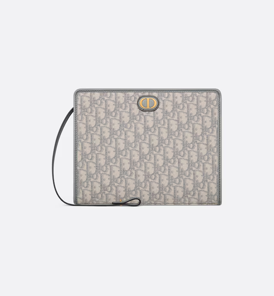 Cuero | Gray Oblique Jacquard 30 Montaigne Dea Pouch