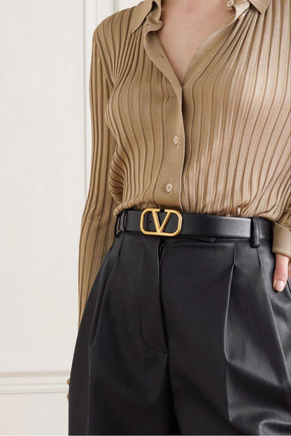 Cuero | VLogo leather belt