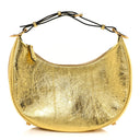 FENDI Laminated Craquele Lambskin Small Fendigraphy Hobo Gold