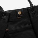 Demellier The Midi New York Black small Grain Ecru Stitching