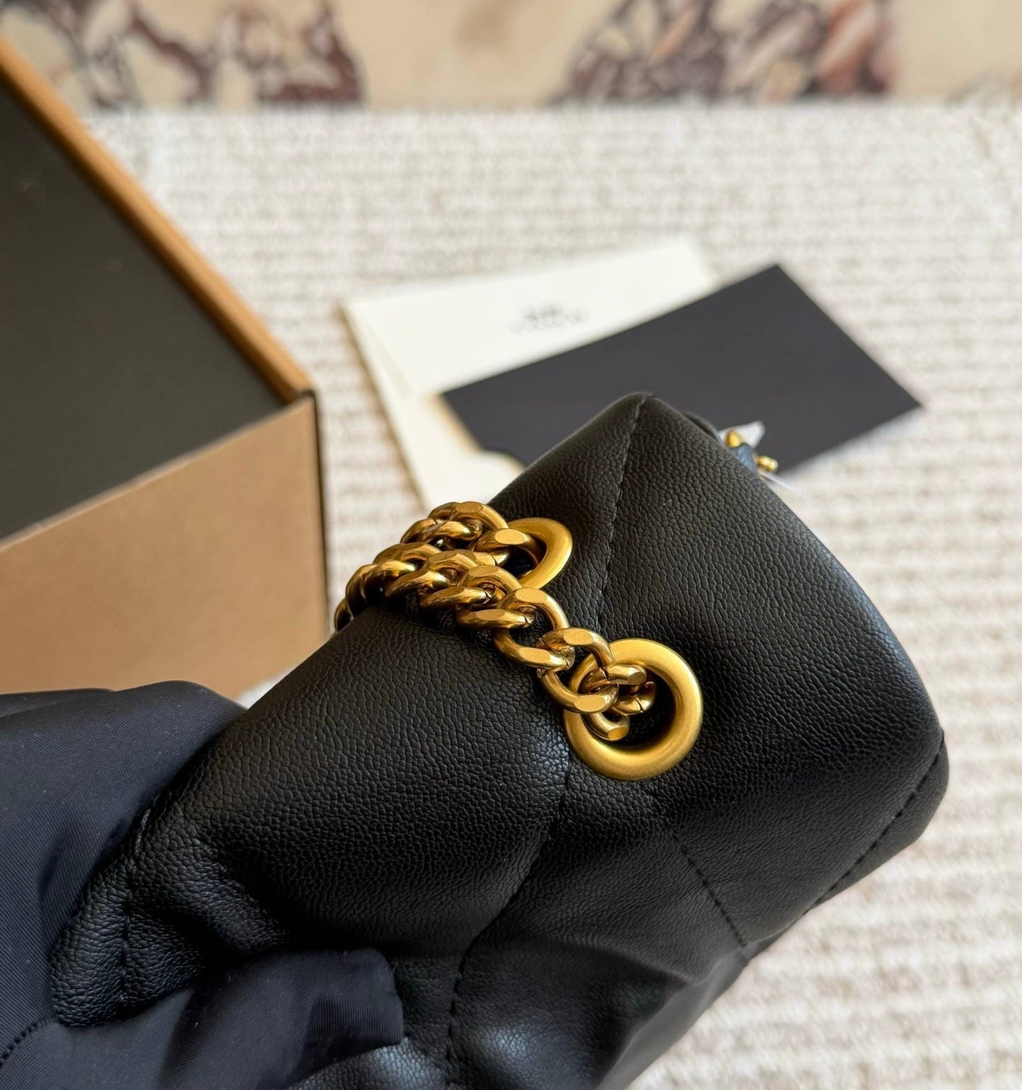 Cuero | Tabby Quilted Shoulder Bag With Chain
