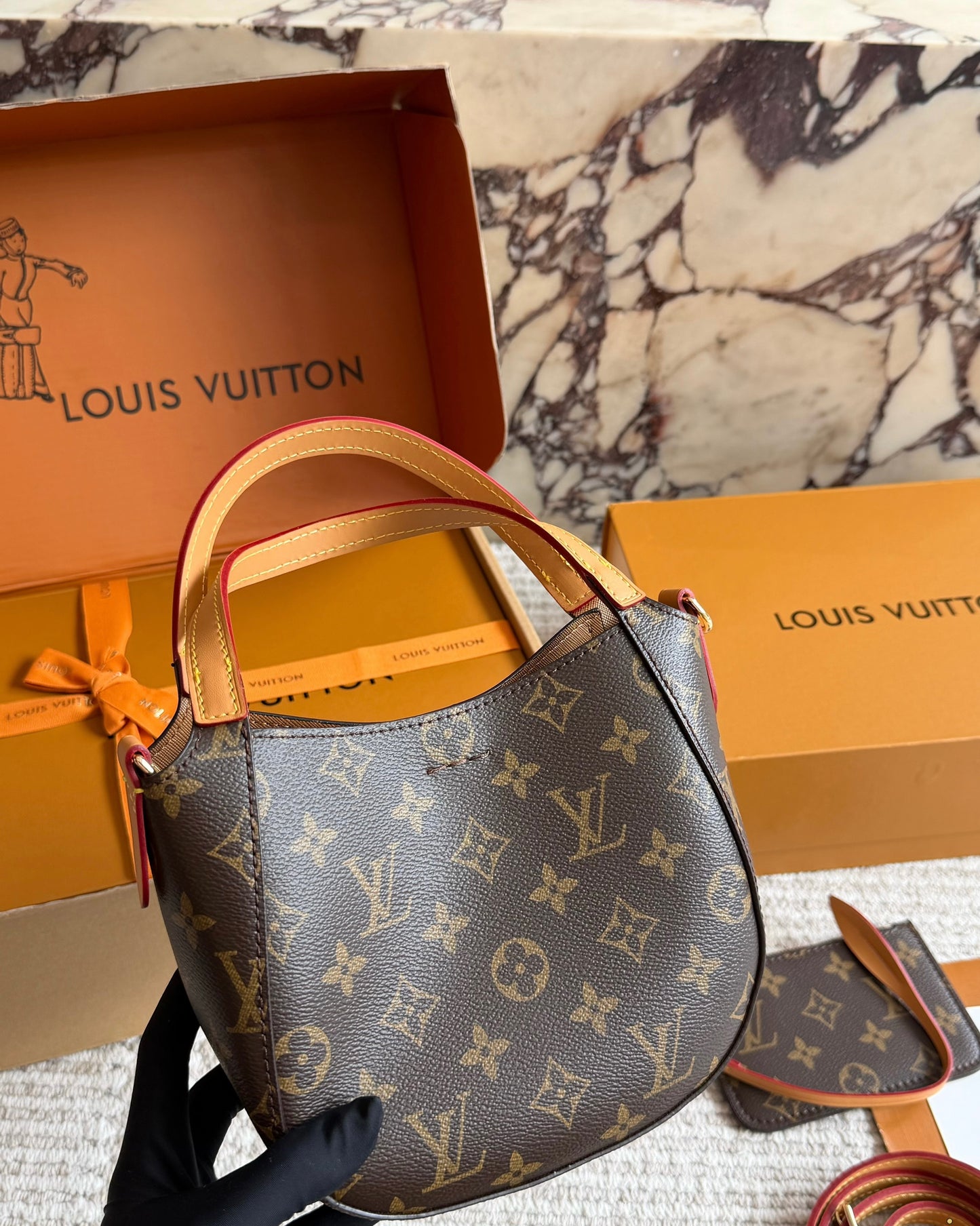 Cuero | Monogram Mini Hobo Bag