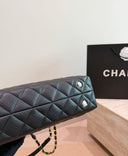Chanel V-Line Tote Bag – Black Quilted Caviar