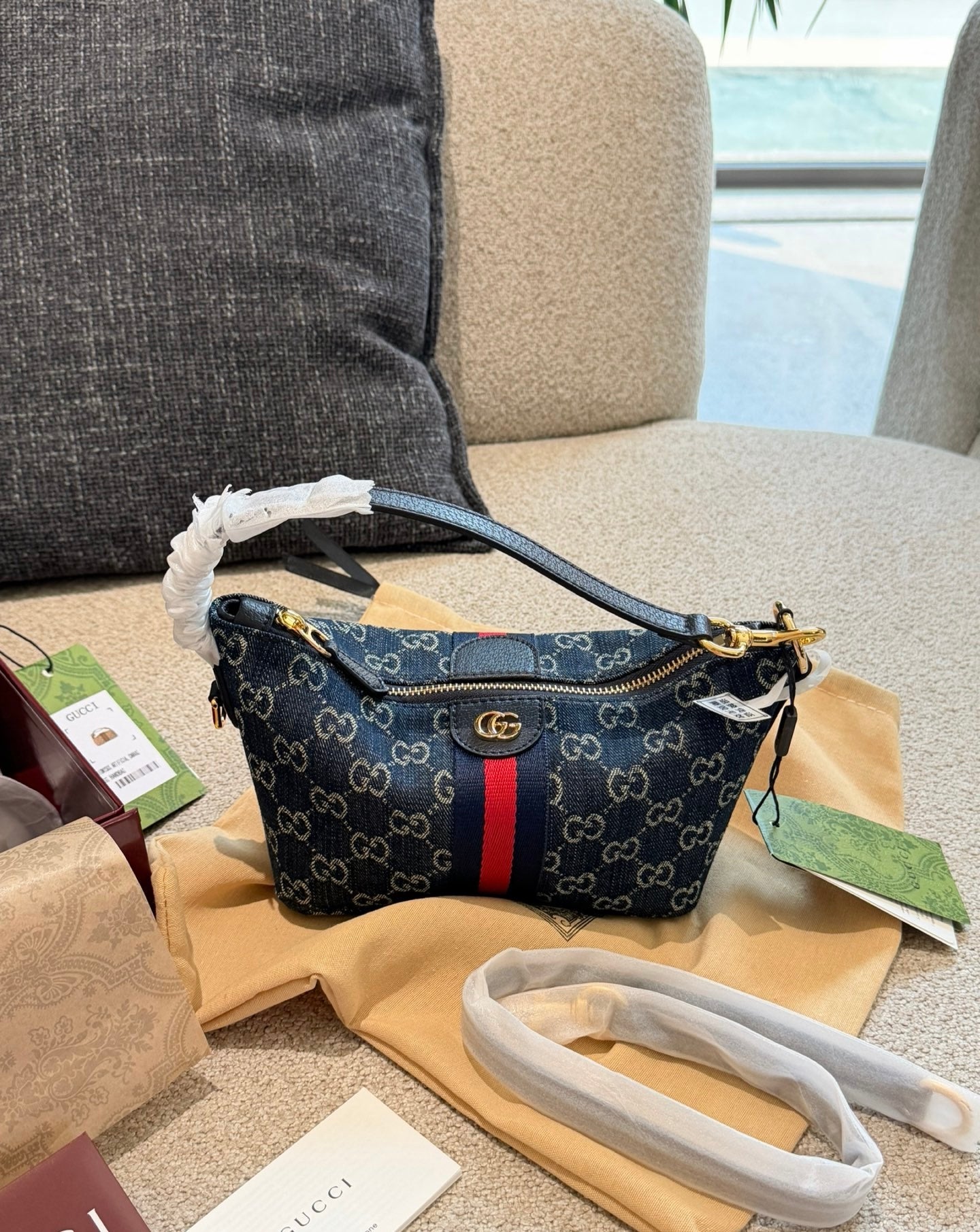 Cuero | Mini Shoulder Bag Denim Blue