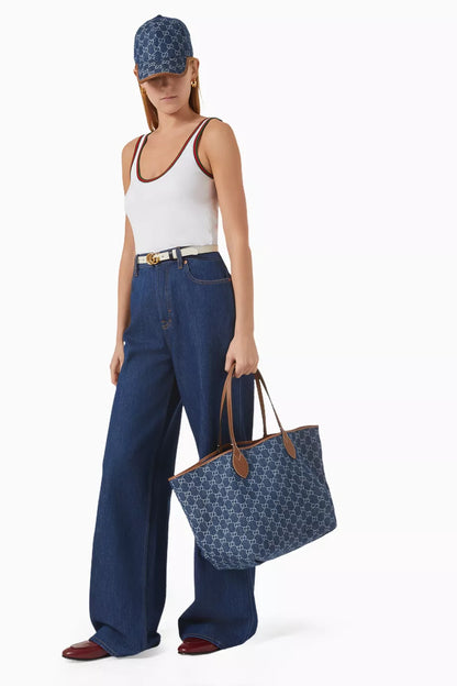 Cuero | Totissima Tote Bag in GG Printed Denim