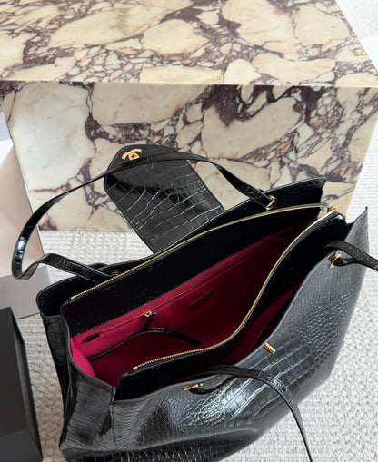 Cuero | Classic Croc Leather Tote
