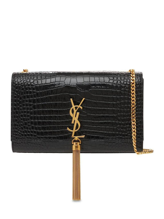 Cuero | SMALL KATE CROC EMBOSSED LEATHER BAG